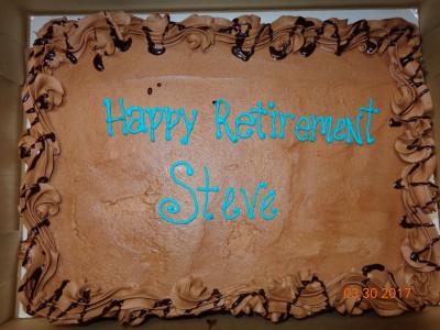 Brooks Retirement Cake